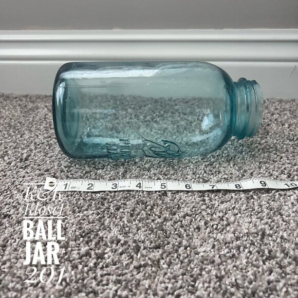 Vintage Light Blue Aqua Ball Perfect Mason Canning Jar 1910-1923 #10 NO LID! - Picture 4 of 8
